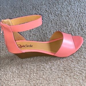 Pink high heel sandals